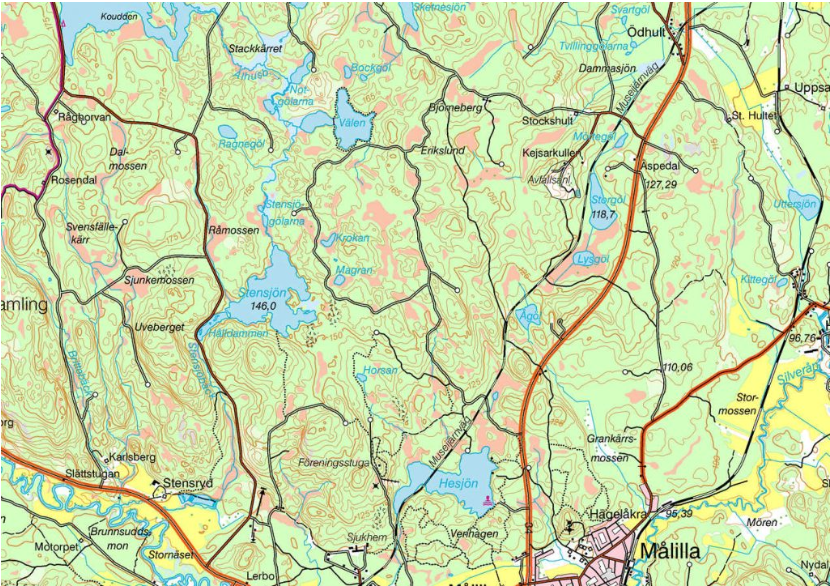 Översiktskarta södra delen