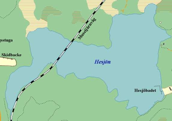 Karta Hesjön