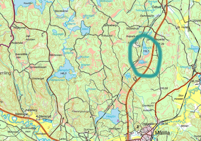 Översiktskarta Storgöl och Lysgöl