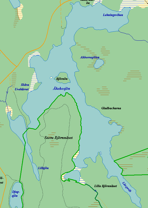Karta Stora Åkebosjön